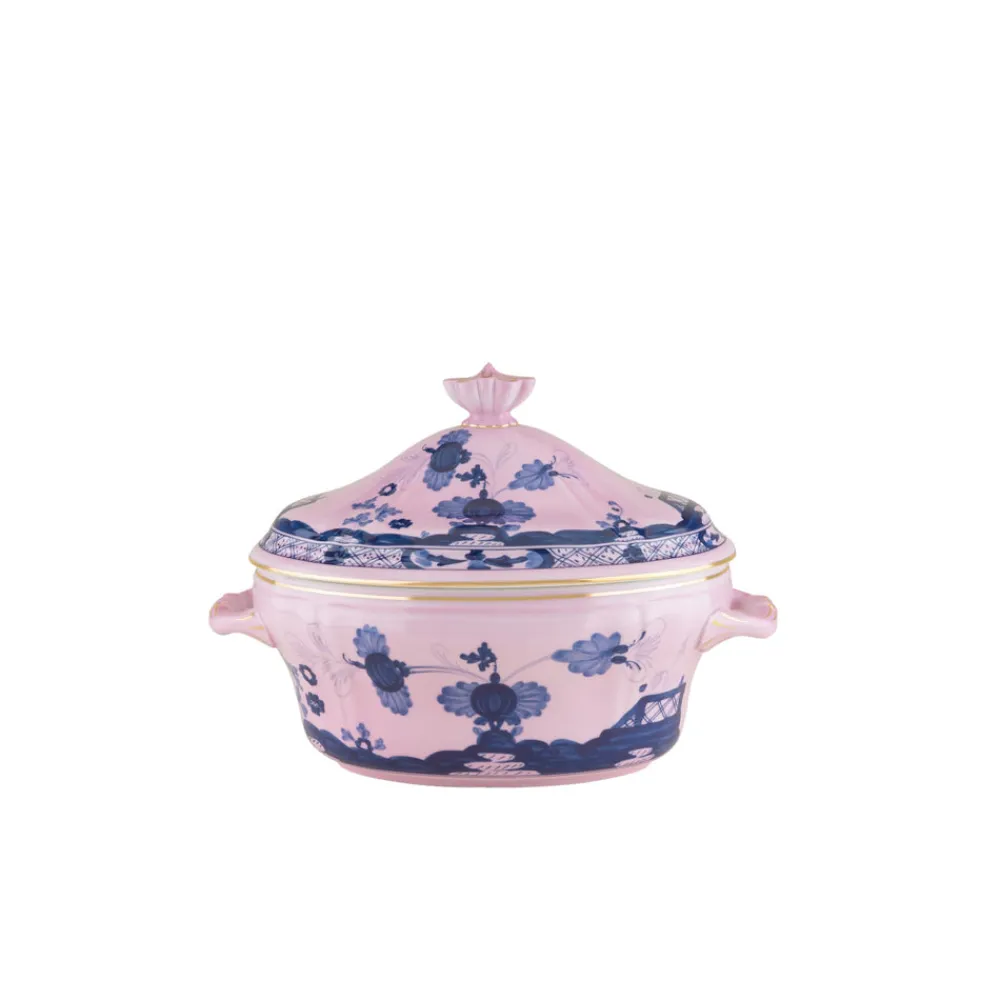 Ginori 1735 Dinnerware|Oriente Italiano Oval Tureen With Cover in Azalea