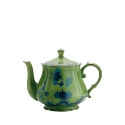 Ginori 1735 Dinnerware|Oriente Italiano Teapot With Cover in Malachite