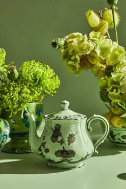 Ginori 1735 Dinnerware|Oriente Italiano Teapot With Cover in Albus