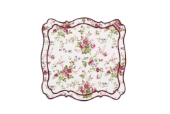 Loulou La Dune Place Settings & Linens|OTM Exclusive: Aline Placemat and Napkin Set in Pink with Burgundy Embroidery