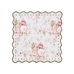 Loulou La Dune Place Settings & Linens|OTM Exclusive: Delphine Placemat and Napkin Set in Sea Foam with Forest Green Embroidery