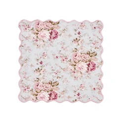 Loulou La Dune Place Settings & Linens|OTM Exclusive: Delphine Placemat and Napkin Set in Sea Foam with Blush Embroidery