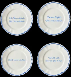 Sveva's Home Dinnerware|OTM Exclusive: Hanukkah Plates, Set of 4