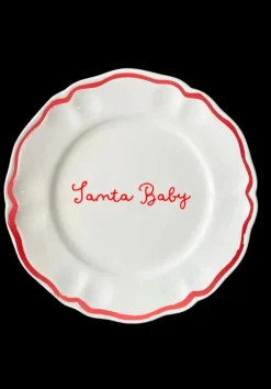 Sveva's Home Dinnerware|OTM Exclusive: Santa Baby Plates, Set of 4