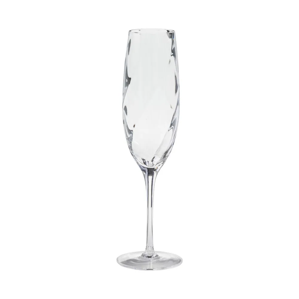 Costa Nova Glassware|Ottica Collection Flutes 9 oz. in Clear, Set of 6