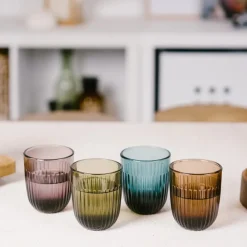 La Rochere Glassware|Ouessant Assorted Colored Tumblers, Set of 4