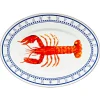 Golden Rabbit Dinnerware|Oval Platter in Lobster