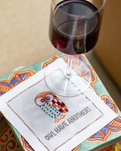 August Morgan Place Settings & Linens|Owl Have Another Cocktail Napkins, Set of 4