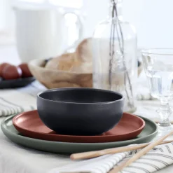 Costa Nova Dinnerware|Pacifica Collection Cereal Bowls in Seed Grey, Set of 6