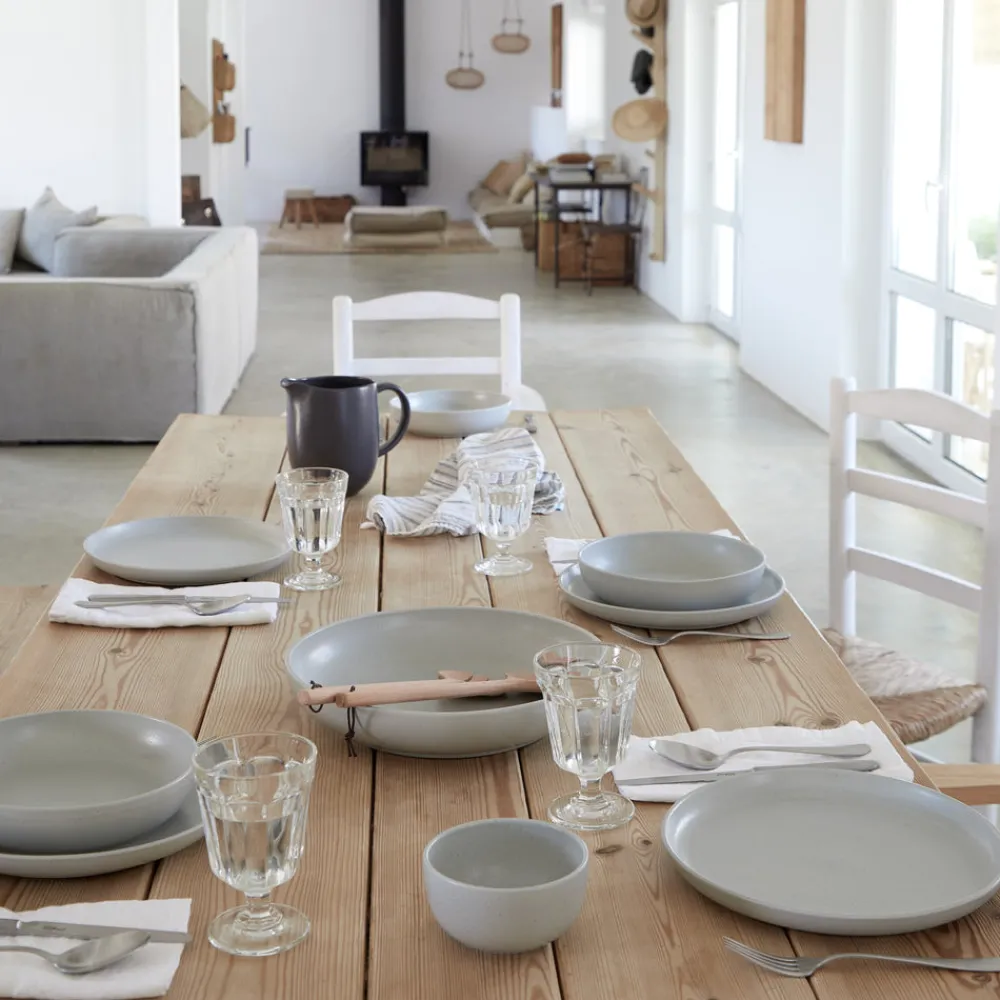 Costa Nova Dinnerware|Pacifica Collection Cereal Bowls in Oyster Grey, Set of 6