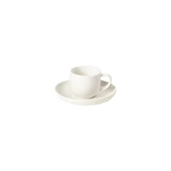 Costa Nova Dinnerware|Pacifica Collection Coffee Cups & Saucers in Salt, Set of 6