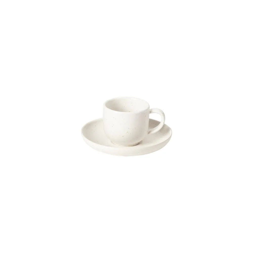 Costa Nova Dinnerware|Pacifica Collection Coffee Cups & Saucers in Salt, Set of 6