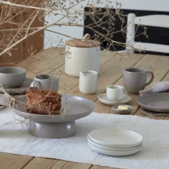 Costa Nova Dinnerware|Pacifica Collection Coffee Cups & Saucers in Salt, Set of 6