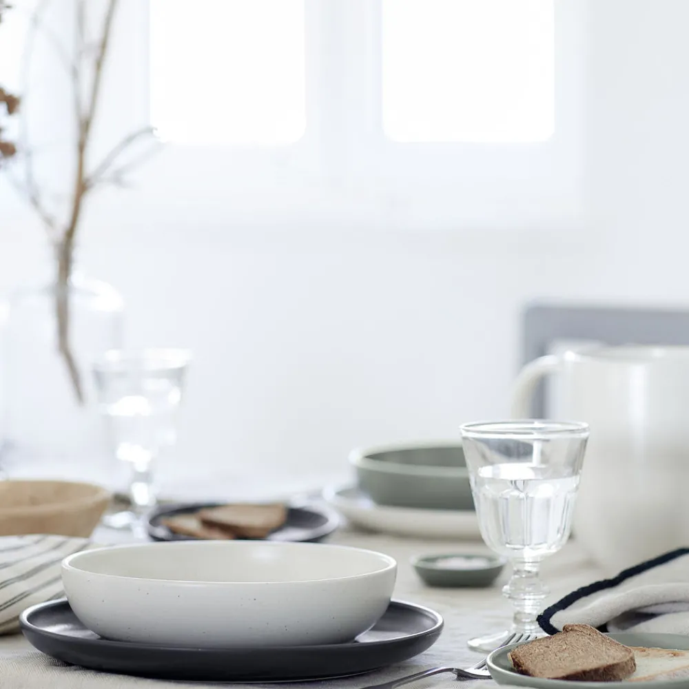 Costa Nova Dinnerware|Pacifica Collection Dinner Plates in Seed Grey, Set of 6