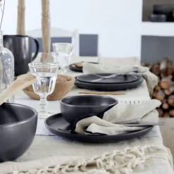 Costa Nova Dinnerware|Pacifica Collection Dinner Plates in Seed Grey, Set of 6