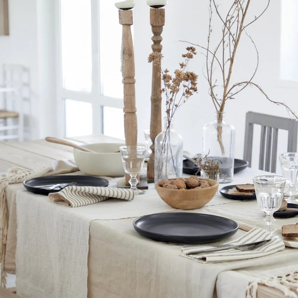 Costa Nova Dinnerware|Pacifica Collection Dinner Plates in Seed Grey, Set of 6