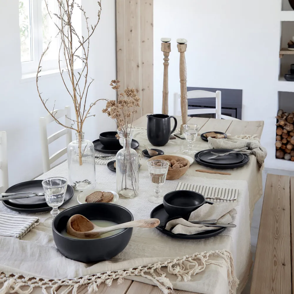 Costa Nova Dinnerware|Pacifica Collection Dinner Plates in Seed Grey, Set of 6