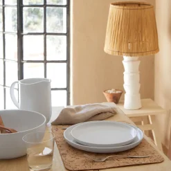 Costa Nova Dinnerware|Pacifica Collection Dinner Plates in Salt, Set of 6