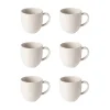 Costa Nova Dinnerware|Pacifica Collection Mugs in Vanilla, Set of 6