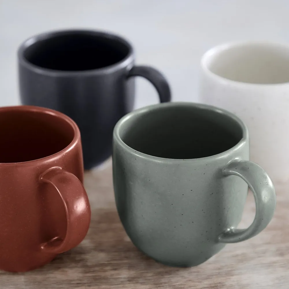 Costa Nova Dinnerware|Pacifica Collection Mugs in Vanilla, Set of 6