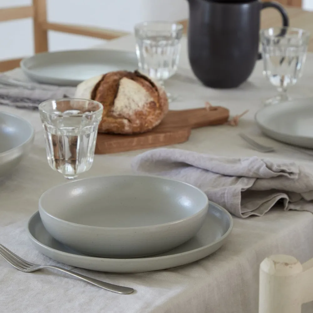 Costa Nova Dinnerware|Pacifica Collection Pasta Bowls in Oyster Grey, Set of 6