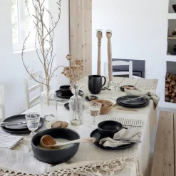 Costa Nova Dinnerware|Pacifica Collection Teacups & Saucers in Seed Grey, Set of 6