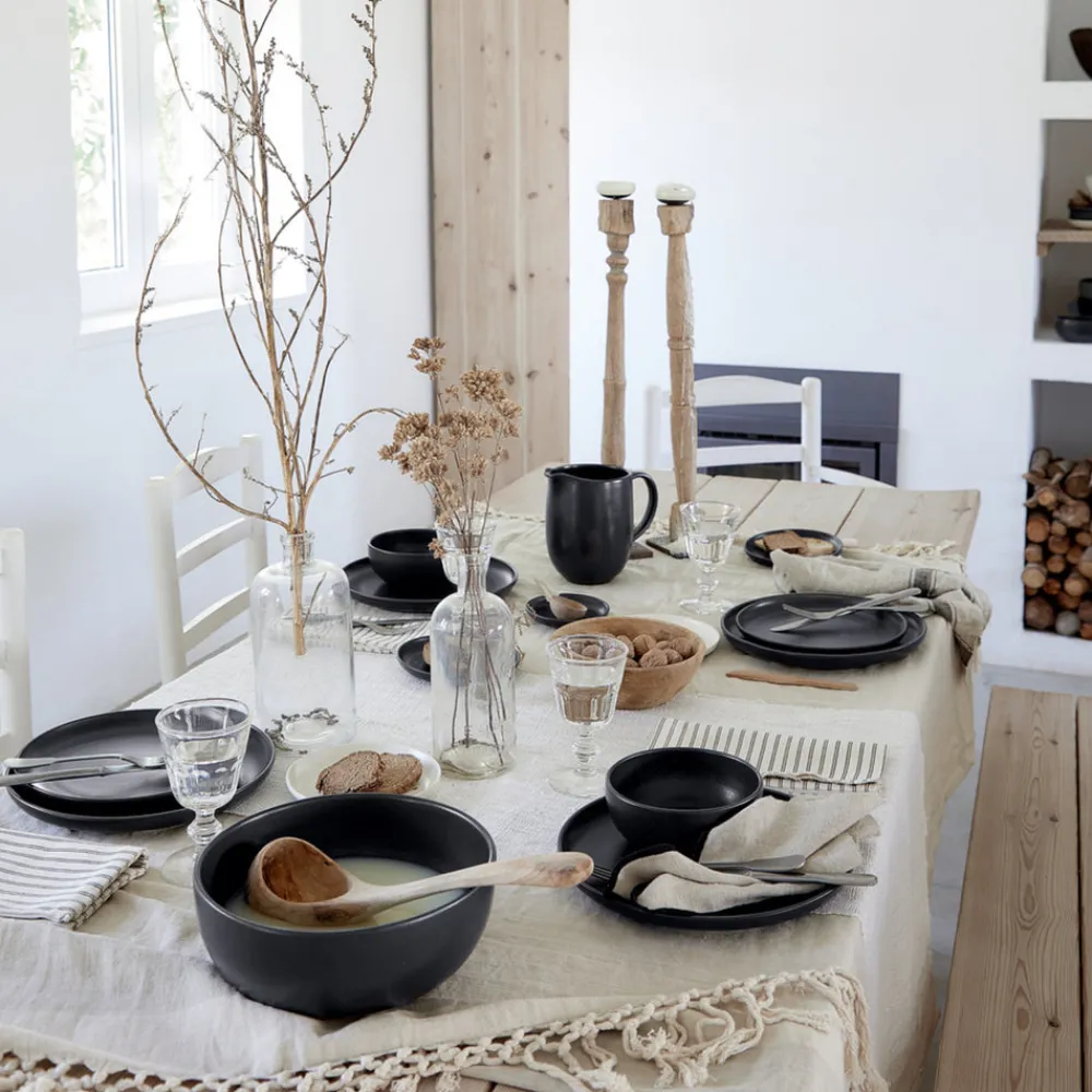 Costa Nova Dinnerware|Pacifica Collection Teacups & Saucers in Seed Grey, Set of 6