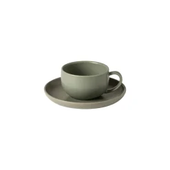 Costa Nova Dinnerware|Pacifica Collection Teacups & Saucers in Artichoke, Set of 6