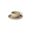 Costa Nova Dinnerware|Pacifica Collection Teacups & Saucers in Chestnut, Set of 6