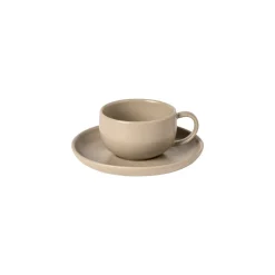 Costa Nova Dinnerware|Pacifica Collection Teacups & Saucers in Chestnut, Set of 6