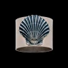 Joanna Buchanan Place Settings & Linens|Painted Shell Napkin Rings in Blue, Set of Two