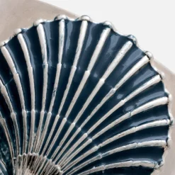 Joanna Buchanan Place Settings & Linens|Painted Shell Napkin Rings in Blue, Set of Two