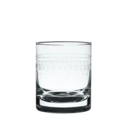 The Vintage List Glassware|Groomsmen|Pair of Crystal Whiskey Glasses with Ovals Design