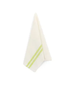 Rebecca Udall Place Settings & Linens|Pair of Striped Linen Tea Towels in Apple Green, Set of 2
