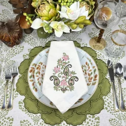 Flying Sheep Country Place Settings & Linens|Paisley Motif Napkins, Set of 4