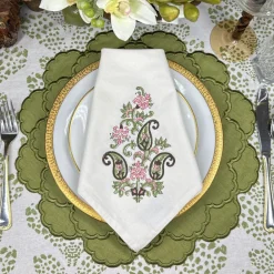 Flying Sheep Country Place Settings & Linens|Paisley Motif Napkins, Set of 4