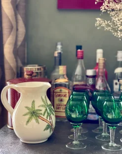 Sveva's Home Dinnerware|Palm Tree Everywhere Jug, Set of 2