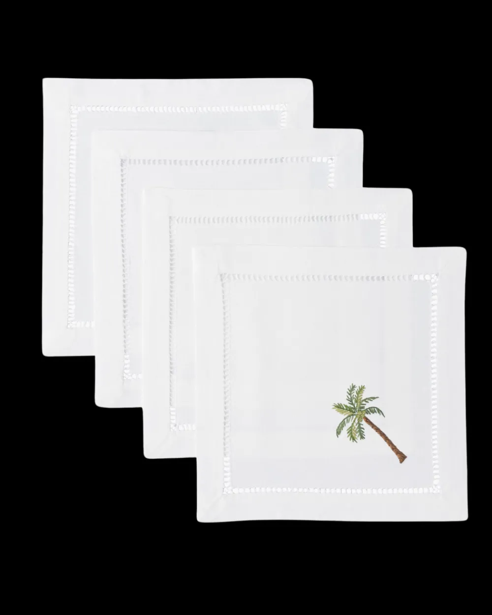 Henry Handwork Place Settings & Linens|Palm Tree Modern Cocktail Napkin Set
