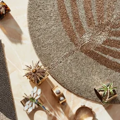 Joanna Buchanan Place Settings & Linens|Palm Tree Napkin Rings, Set of Two