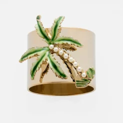 Joanna Buchanan Place Settings & Linens|Palm Tree Napkin Rings, Set of Two