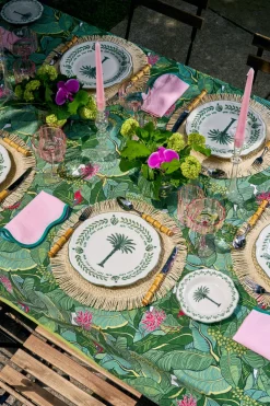 Loulou La Dune Place Settings & Linens|Palmier Tablecloth