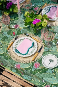 Loulou La Dune Place Settings & Linens|Palmier Tablecloth