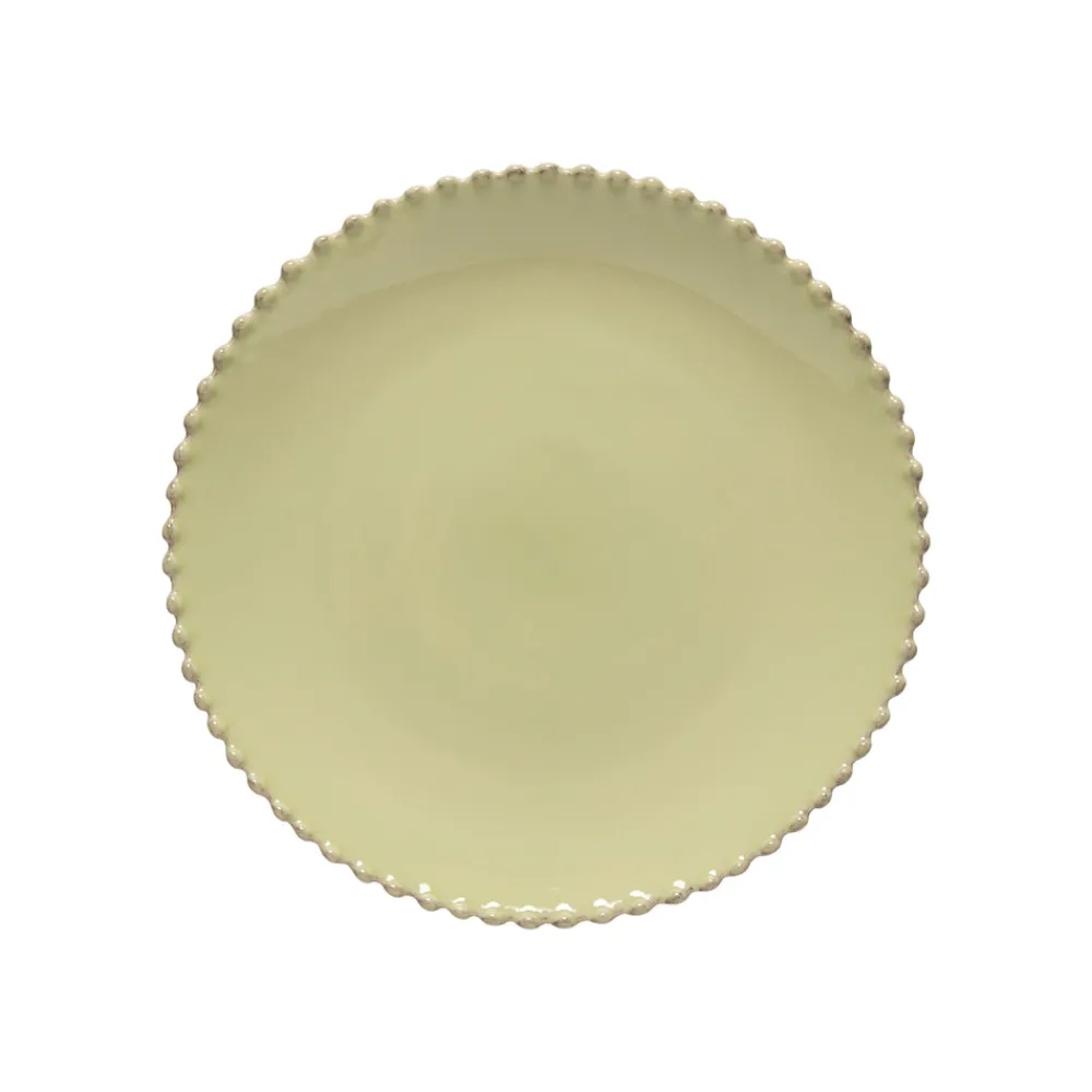 Costa Nova Dinnerware|Pearl Collection Dinner Plates in Lilly Green, Set of 6