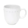 Costa Nova Dinnerware|Pearl Collection Mugs in White, Set of 6