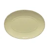 Costa Nova Dinnerware|Pearl Collection Oval Platter 14" in Lilly Green