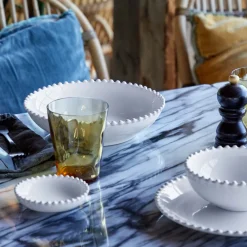 Costa Nova Dinnerware|Pearl Collection Pasta Bowls in White, Set of 6