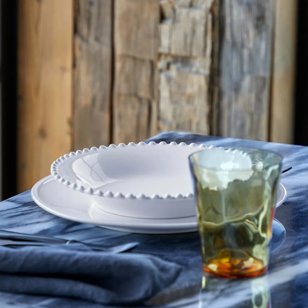 Costa Nova Dinnerware|Pearl Collection Pasta Plates in White, Set of 6