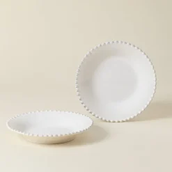 Costa Nova Dinnerware|Pearl Collection Pasta Plates in White, Set of 6