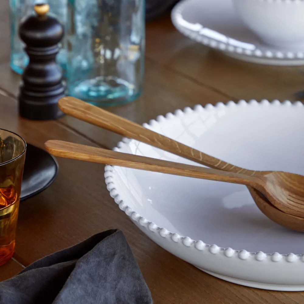 Costa Nova Dinnerware|Pearl Collection Pasta/Serving Bowl 13" in White