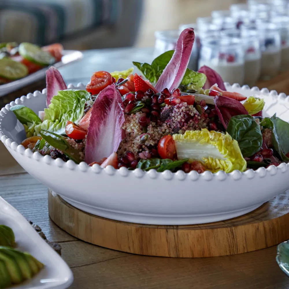 Costa Nova Dinnerware|Pearl Collection Pasta/Serving Bowl 13" in White